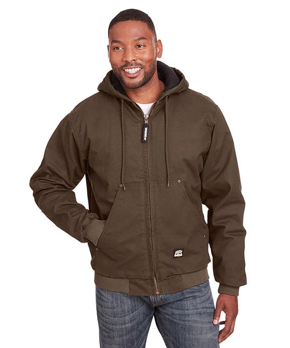Minimal Classic Classic Series HJ375 - Berne Mens Highland Washed Cotton Duck Hooded Jacket