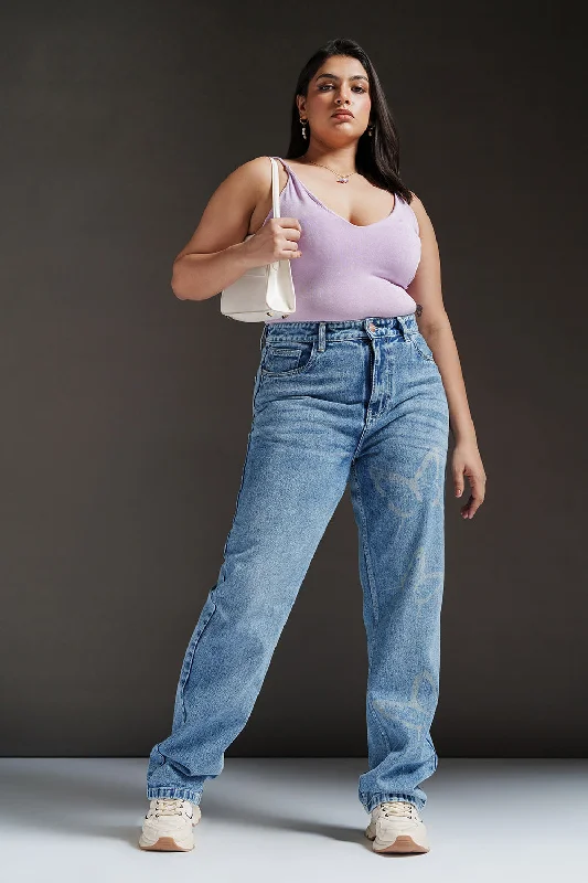 High Street Fashion Elegant Tailoring Blue Atlas Curve Laser Jeans