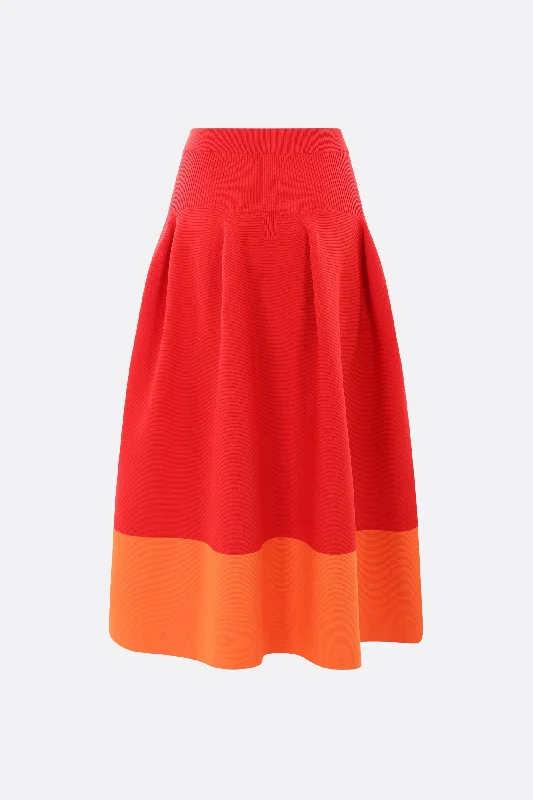 Celebrity Style Pottery midi skirt in stretch knit