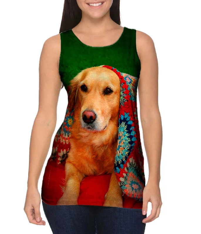 Embroidery Design Thin Design Golden Retriever Blanket