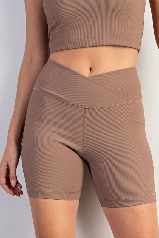 Fashion Innovation Urban Style Standard Perfection Mocha Biker Shorts
