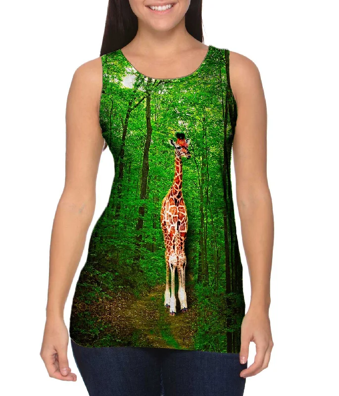 Unique Prints Fashionable And Versatile Giraffe Lost In The Forest