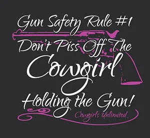 Editorial Design Classic Retro Women's Dark Heather Gray "Gun Safety Rule" T-Shirt