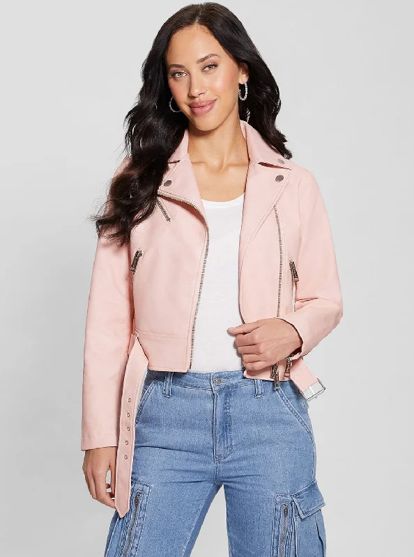 Fun and cute Pink Patty Biker Jacket