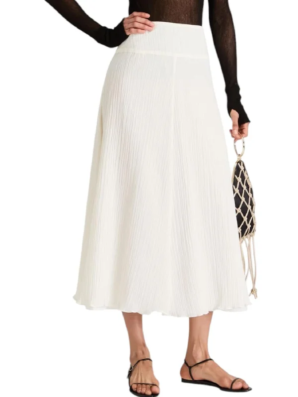 Sports And Leisure Parchment Textured Skirt In Off White