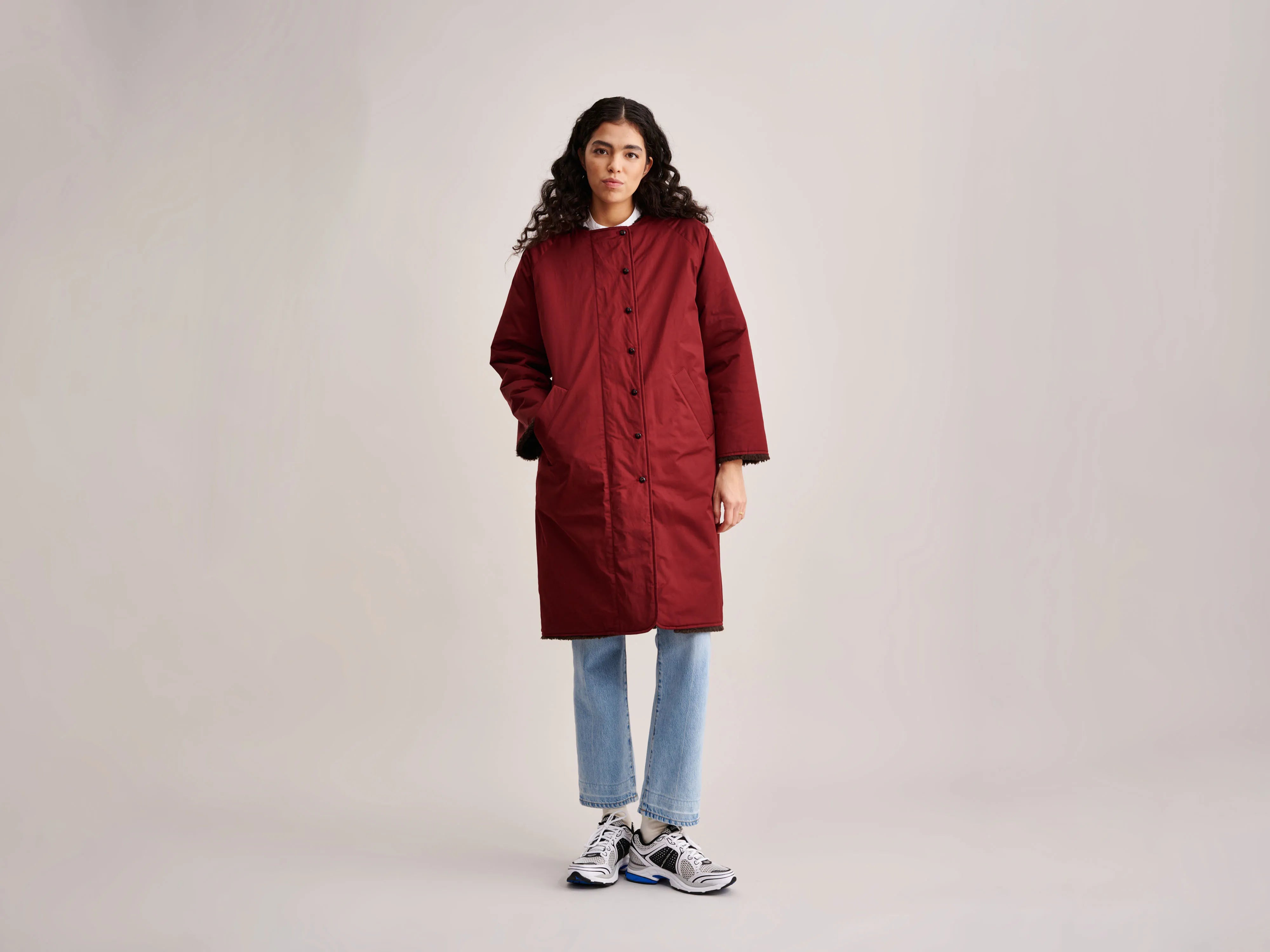 Lively And Youthful Relaxed And Casual Hanky Coat (232 / W / DRIED TOMATO)