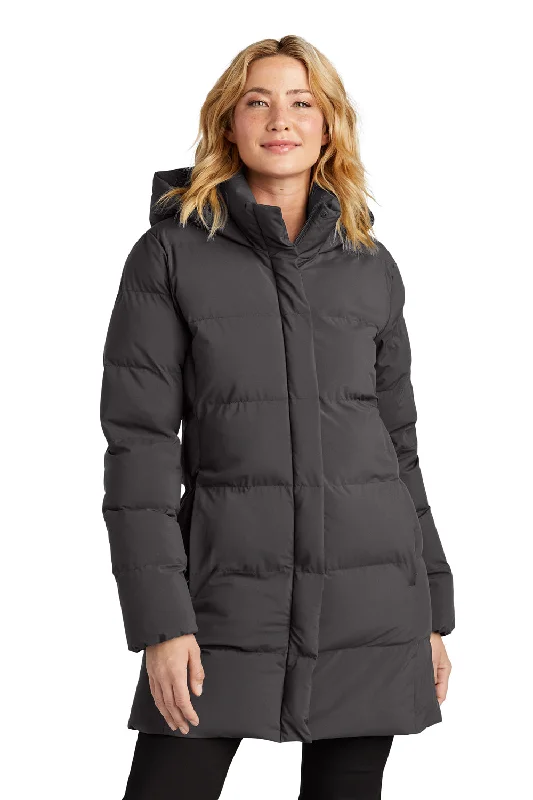 Perfect Tailoring Street Cool Mercer+Mettle Womens Water Resistant Full Zip Hooded Puffy Parka - Anchor Grey
