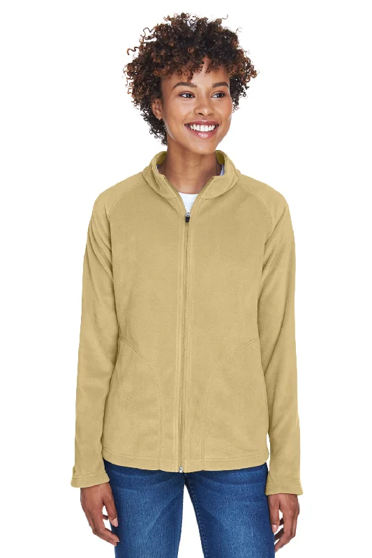 Advanced Customization Trendy Items Team 365 Womens Campus Pill Resistant Microfleece Full Zip Jacket - Vegas Gold