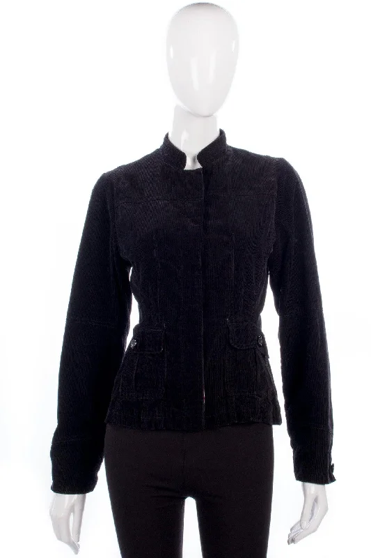Retro Design Avant-garde Design Rodi Casual Corduroy Jacket Black Size 12