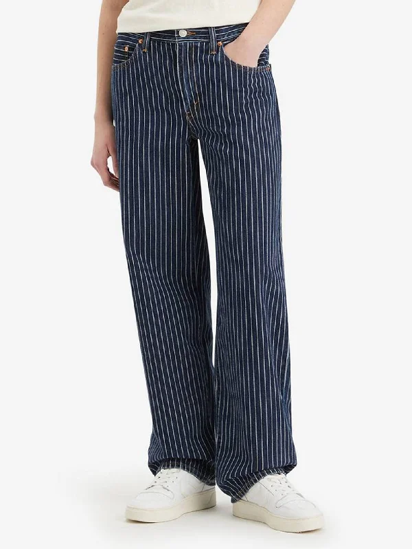 Avant-garde Design Personalized Clothing Baggy Dad Partly Masked Lb Jeans