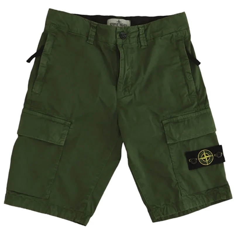 Fashionable In The Times Elegant Design Stone Island Junior Bermuda Shorts Bottle Green