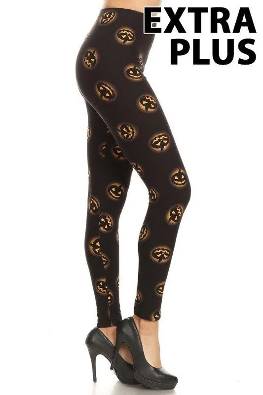 Exclusive Customization Unique Design Jack-O-Lantern Leggings