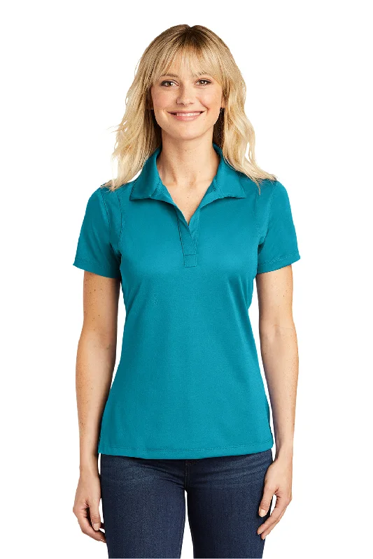 Personalized Wear Sport-Tek Womens Sport-Wick Moisture Wicking Short Sleeve Polo Shirt - Tropic Blue