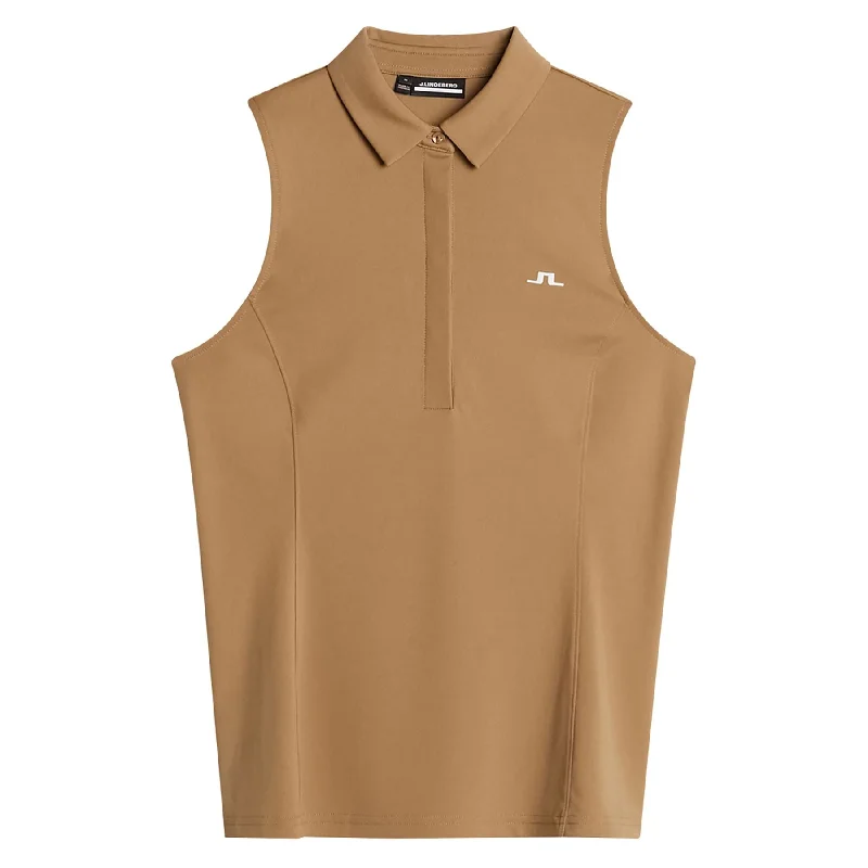 Feminine Charm Womens Dena Sleeveless TX Jersey Top Tigers Eye - SS25