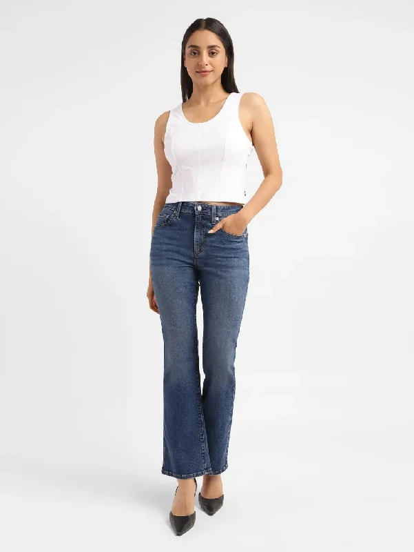 Cute Design Women's Mid Rise 725 Bootcut Jeans