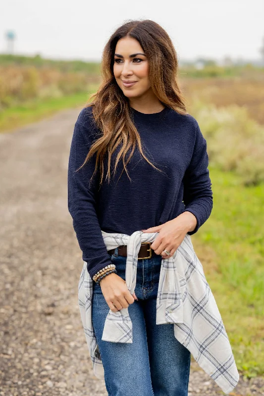 End Of The Year Marled Long Sleeve Tee