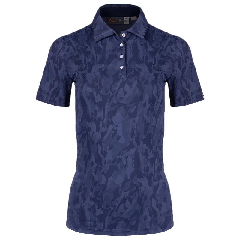 Bright Colors Womens Enya Printed Polo Atlanta Blue - AW24