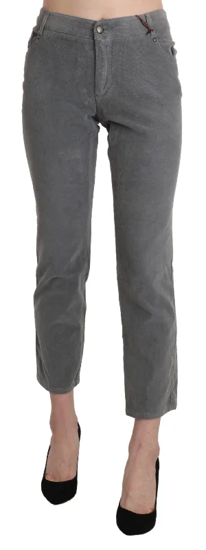 Multifunctional Style Ermanno Scervino  Cropped Cotton Stretch Trouser Women's Pants