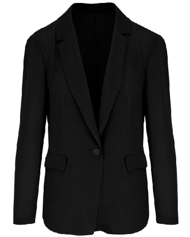 Multifunctional Style Black Ian Blazer
