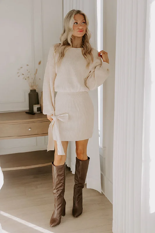 Classic Style Cue The Charm Knit Sweater Dress