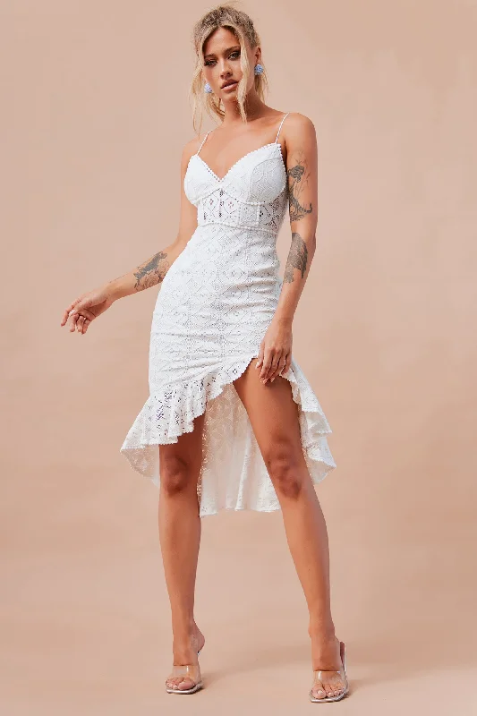 Sports Trend Lost and Found Midi Dress - White