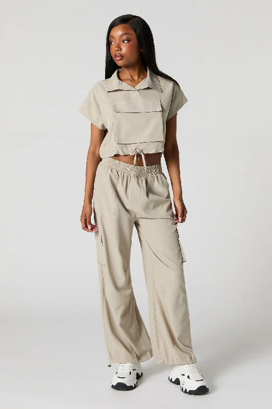 Perfect Tailoring Street Cool Flowy Toggle Hem Cargo Pant