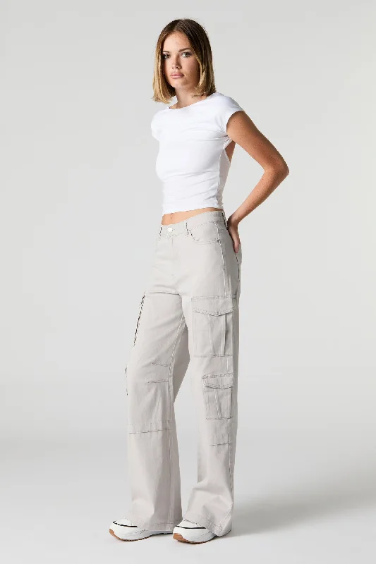 Elegant and noble Straight Leg Multi Pocket Cargo Pant