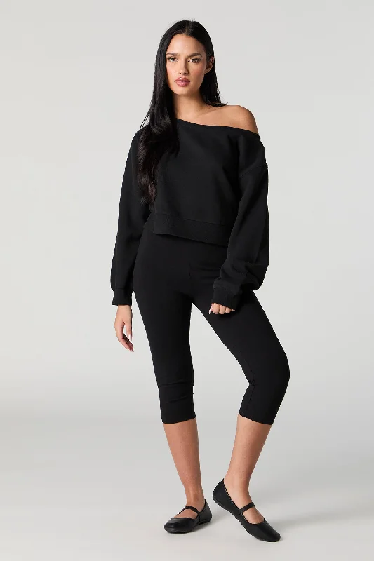 Sweet Style Unique Design Cropped Legging