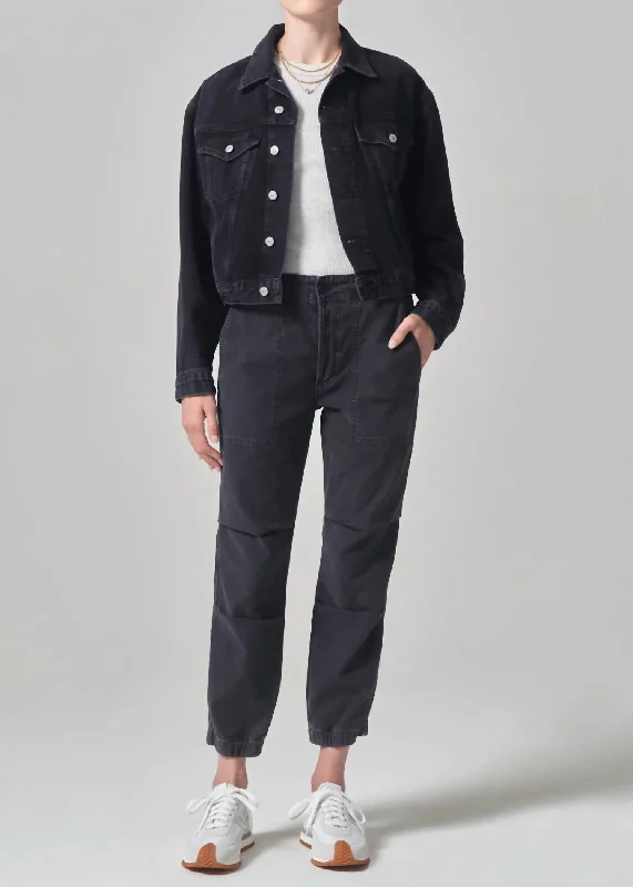 Advanced Customization Trendy Items Agni Utility Trouser Pants In Washed Black