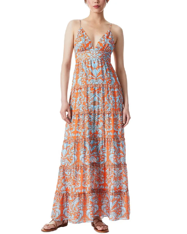 High Street Design Elegant Tailoring alice + olivia Karolina Halter Maxi Dress
