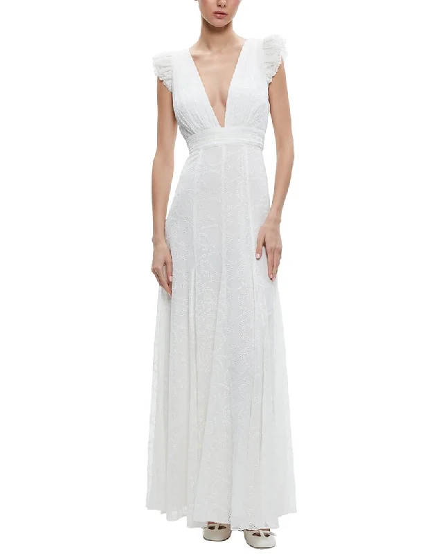 Classic And Versatile Stretch Design alice + olivia Vanna Maxi Dress