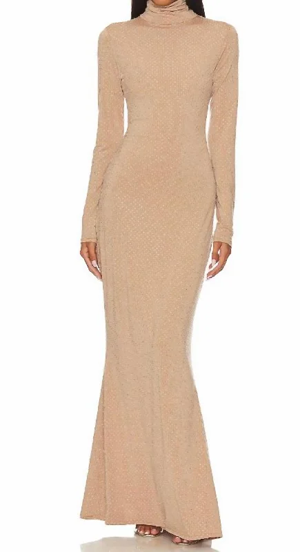 Minimal Style All Out Maxi Dress In Taupe