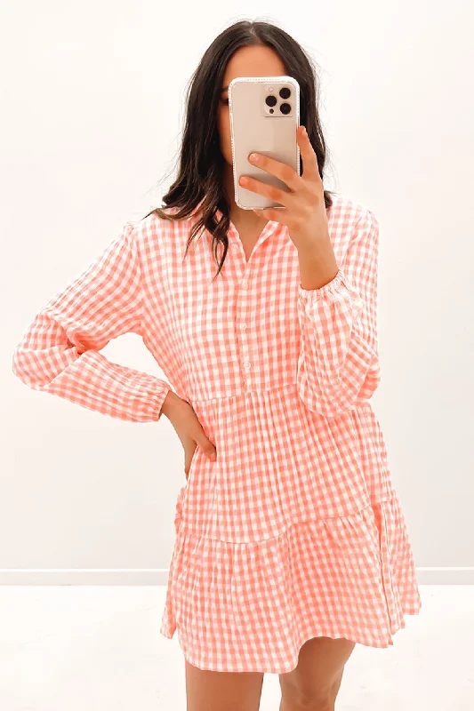 Sports Functional Style Alora Shirt Dress Pink