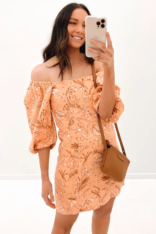 Hip-hop Style Amryn Mini Dress Orange