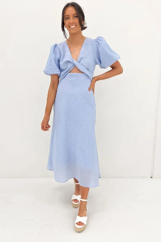 Modern Tailoring Fashionable Items Annika Midi Dress Blue
