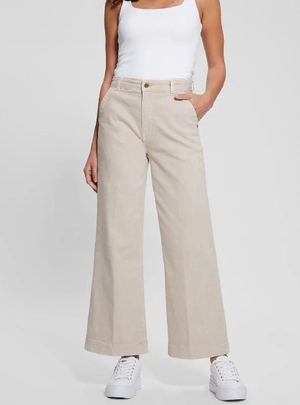 Refreshing Design Autumn Selection Beige Darma Wide Leg Pant