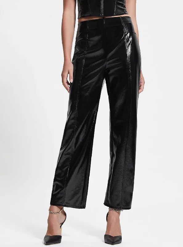 Comfortable Fashion Spring Fashion Black Monica Faux Leather Pants
