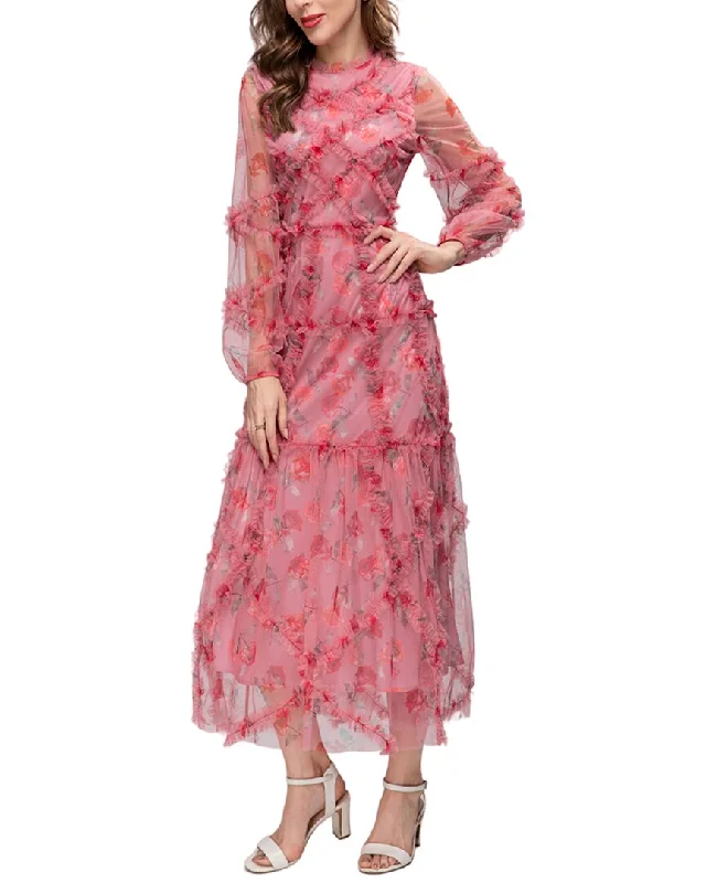 Tropical Style High-end Design BURRYCO Maxi Dress