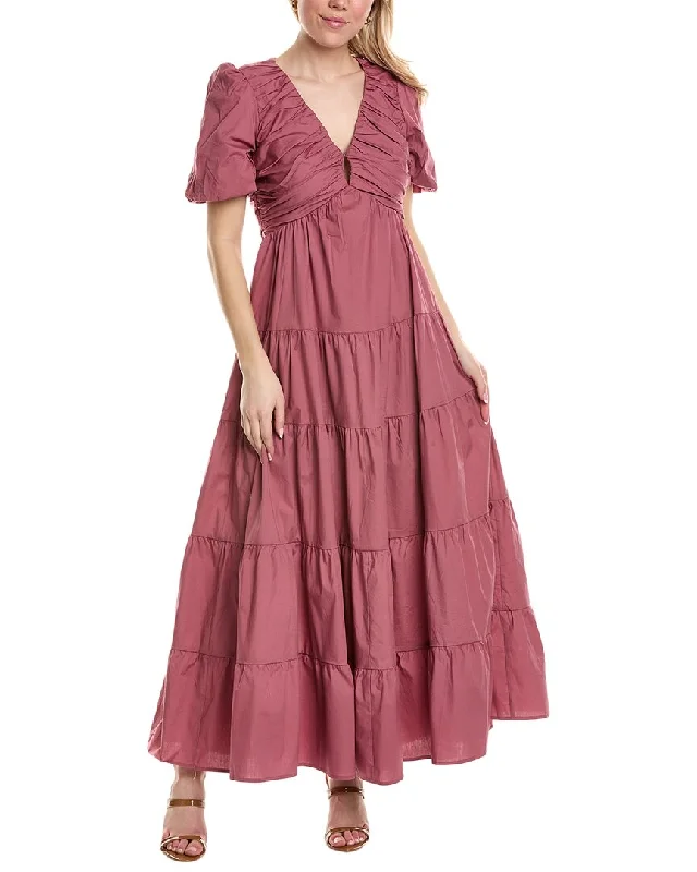 Fashion Must-have Exclusive Customization Charles Henry Ruched Tiered Mini Dress