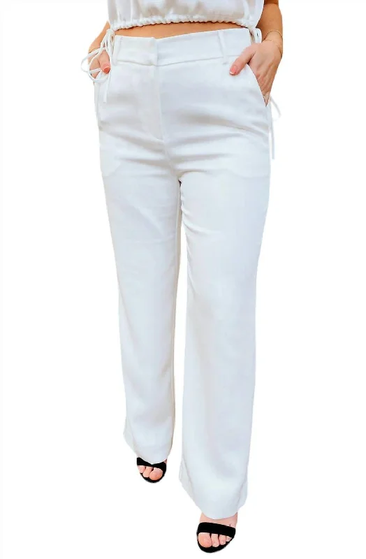 Elegant And Lazy Chloe Pant In White