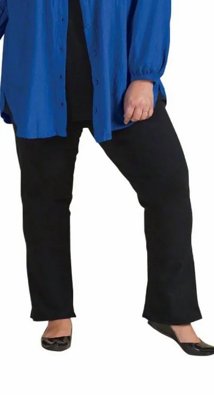 Youthful Vitality Modern Tailoring Cotton Lycra Anywhere Pants - Plus In Black