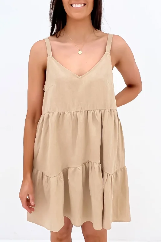 French Style French Style Dayla Mini Dress Beige