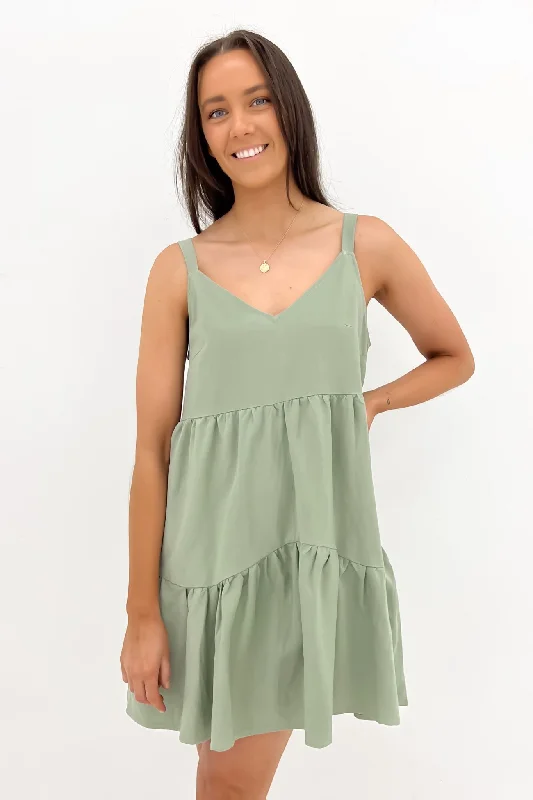 Style Design Dayla Mini Dress Sage