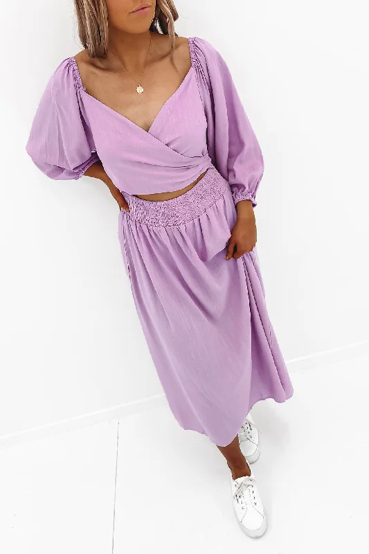 Multi-functional style Destiny Midi Dress Lilac