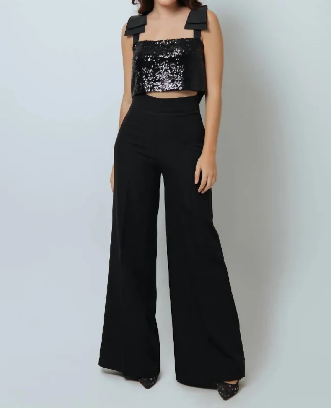 Sports And Leisure Sweet Style Dione Wide Leg Pants In Ocre