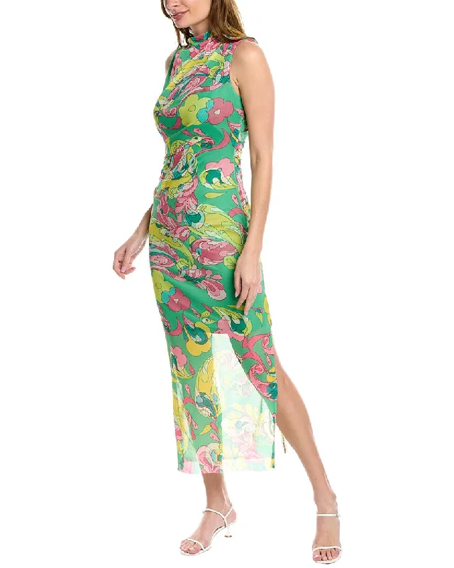 Classic Color Comfortable Design Donna Morgan Mesh Maxi Dress