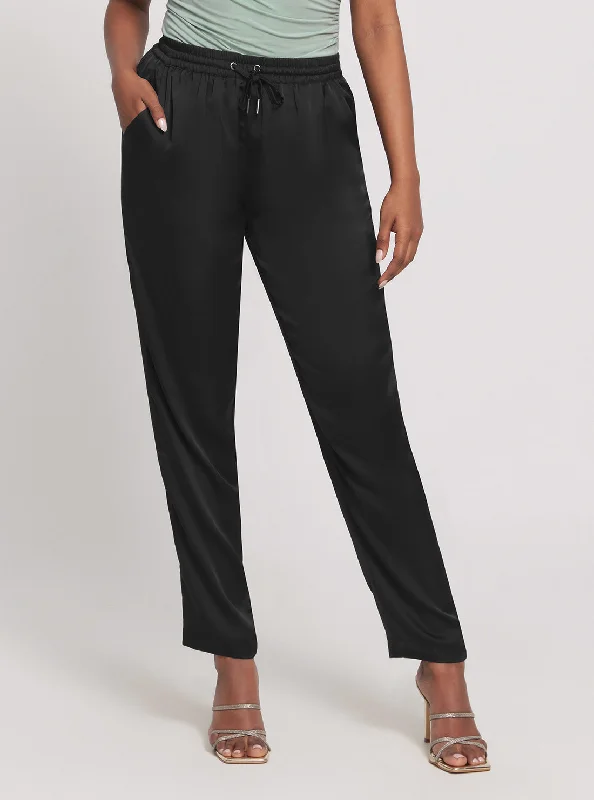 Classic Style Luxury Style Eco Black Viola Jogger Pants