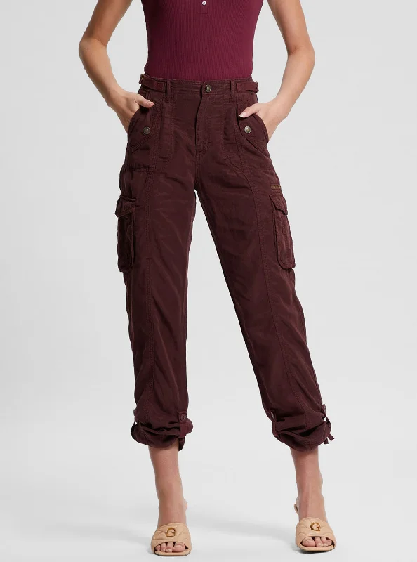 Creative Prints Casual And Comfortable Eco Maroon Nessi Cargo Pants