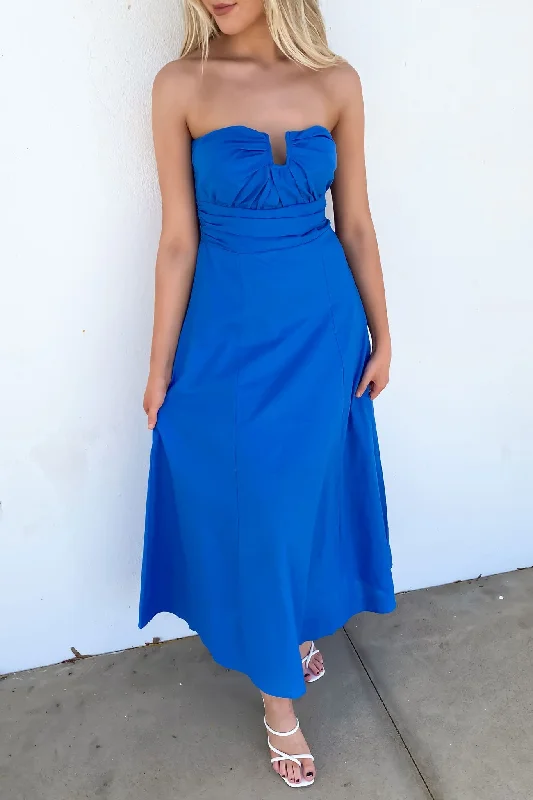 Street Letter Style Enya Maxi Dress Blue