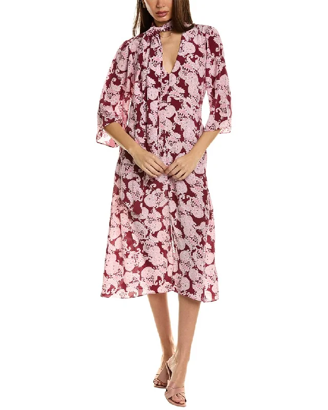 Sports Trend Fresh And Natural Equipment Julianne Silk Midi Dress